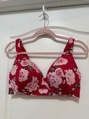 Lane Bryant Cacique Comfort Bliss plunge bra size 38DD Underwire